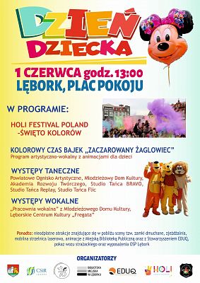 Plakat, Dzień Dziecka w Lęborku - Czerwiec 2023 grafika