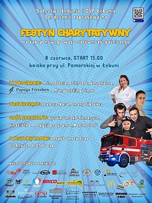 Plakat - Festyn charytatywny w Łebuni grafika