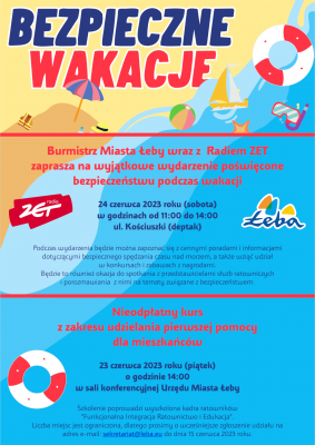 Bezpieczne wakacje grafika