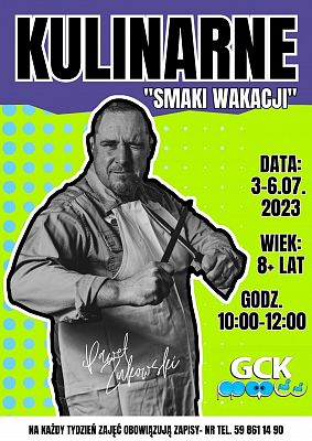 Plakat - Kulinarne zajęcia wakacyjne grafika