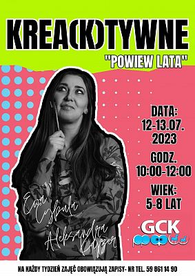 Plakat - Kreatywne zajęcia wakacyjne grafika