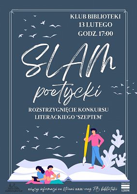 Rozstrzygnięcie konkursu literackiego "Szeptem" oraz slam poetycki grafika