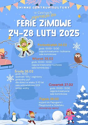 Grafika 1: Ferie zimowe w GCK Cewice