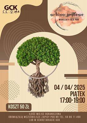 Warsztaty skierowane dla pań "nieWinne spotkania" - "Drzewa z mchu" grafika