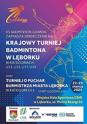 Krajowy Turniej Badmintona w Lęborku grafika