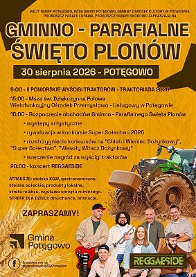 Grafika 1: Dożynki Gminno-Parafialne oraz II Pomorskie Wyścigi Traktorów – TRAKTORIADA 2026