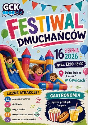 Grafika 1: Weekend w Cewicach: Festiwal Dmuchańców