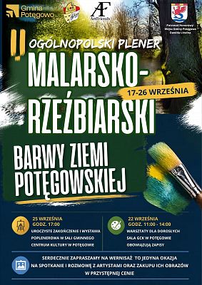 Grafika 1: Wernisaż prac Ogólnopolskiego Pleneru Malarsko-Rzeźbiarskiego "Barwy Ziemi Potęgowskiej"